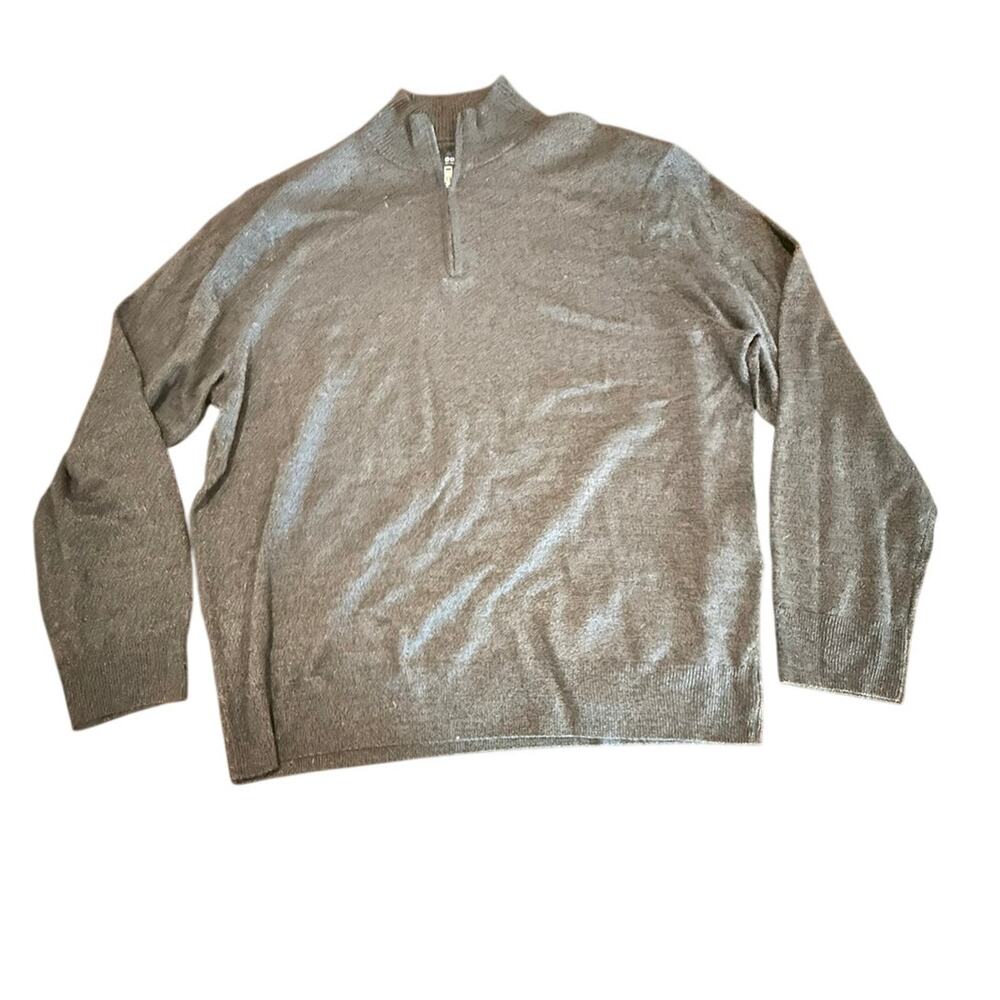 Dockers Men's Gray Quarter-Zip Pullover Knit Sweater Size XL Extra Large